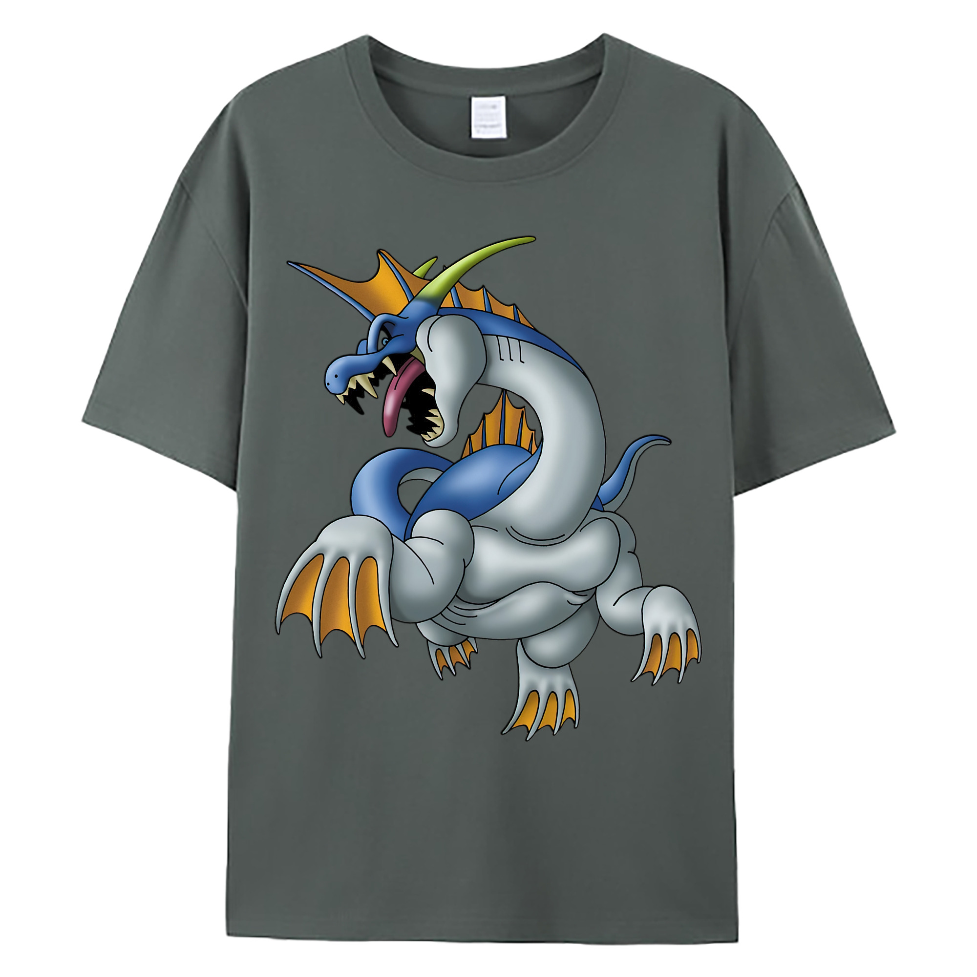 （画像用） ドラゴンクエスト Doragon Kuesuto Dragon Quest 綿100％ メンズ半袖Tシャツ｜肌触りやわらか＆通気性